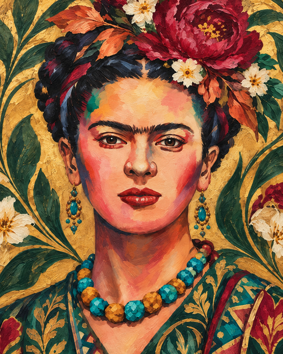 Handgemaltes Gemälde „Mexikanische Muse“ 90x120cm