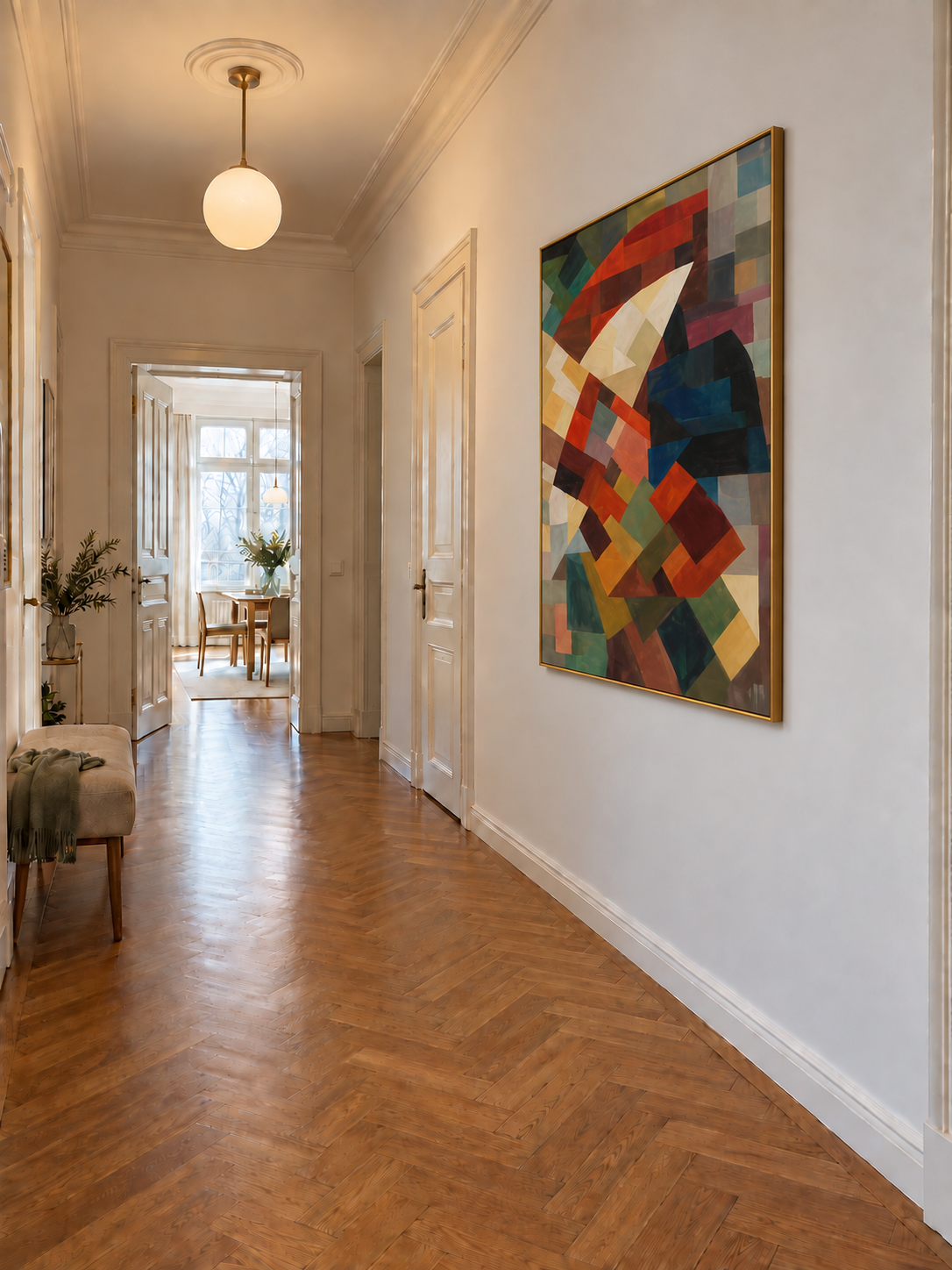 Handgemaltes Gemälde „Farben in Bewegung“ 120x160cm