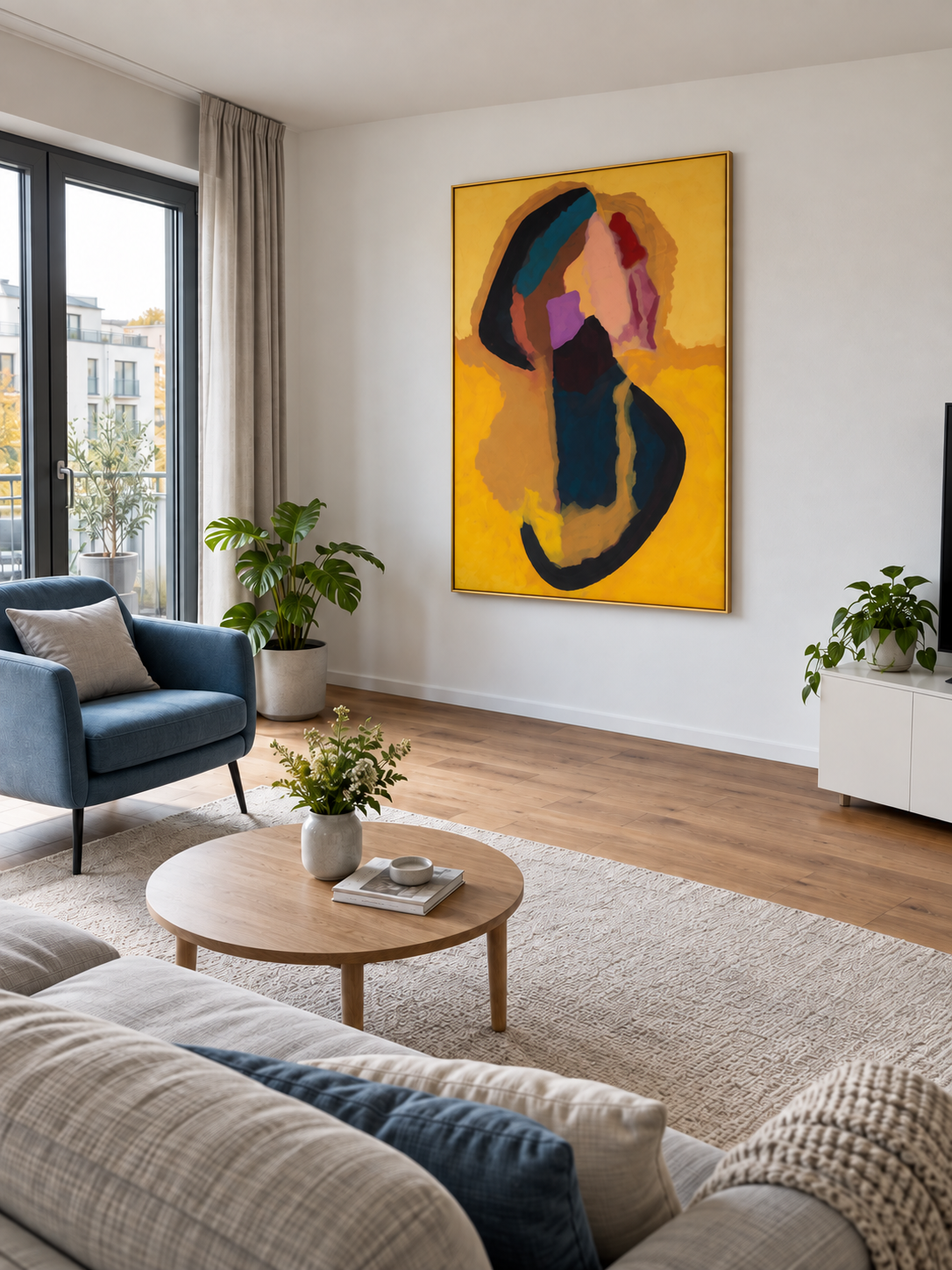 Handgemaltes Gemälde „Die Unbekannte“ 120x160cm