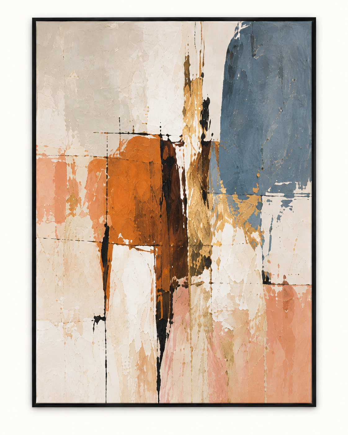 Handgemaltes Gemälde „Kupfer und Schiefer“ 90x120cm