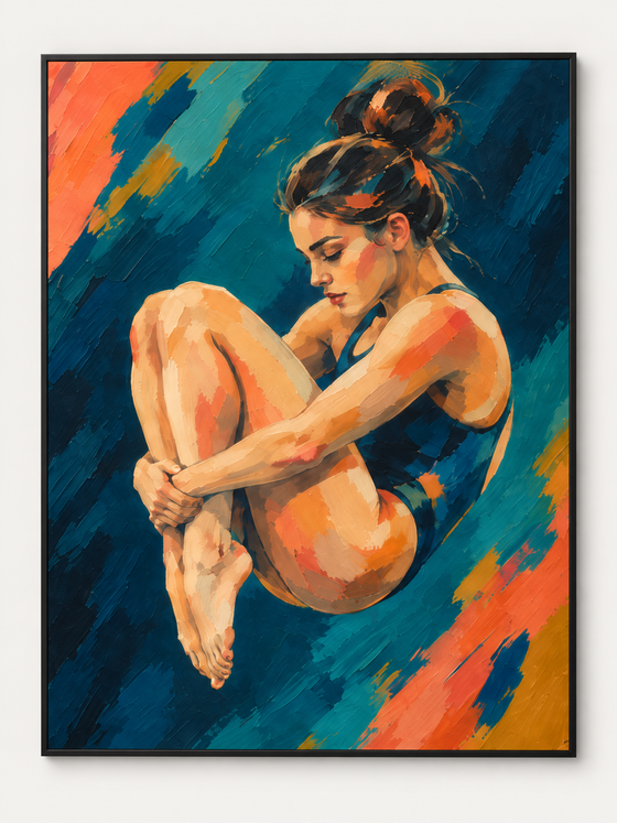 Handgemaltes Gemälde „Ganz bei sich“ 90x120cm