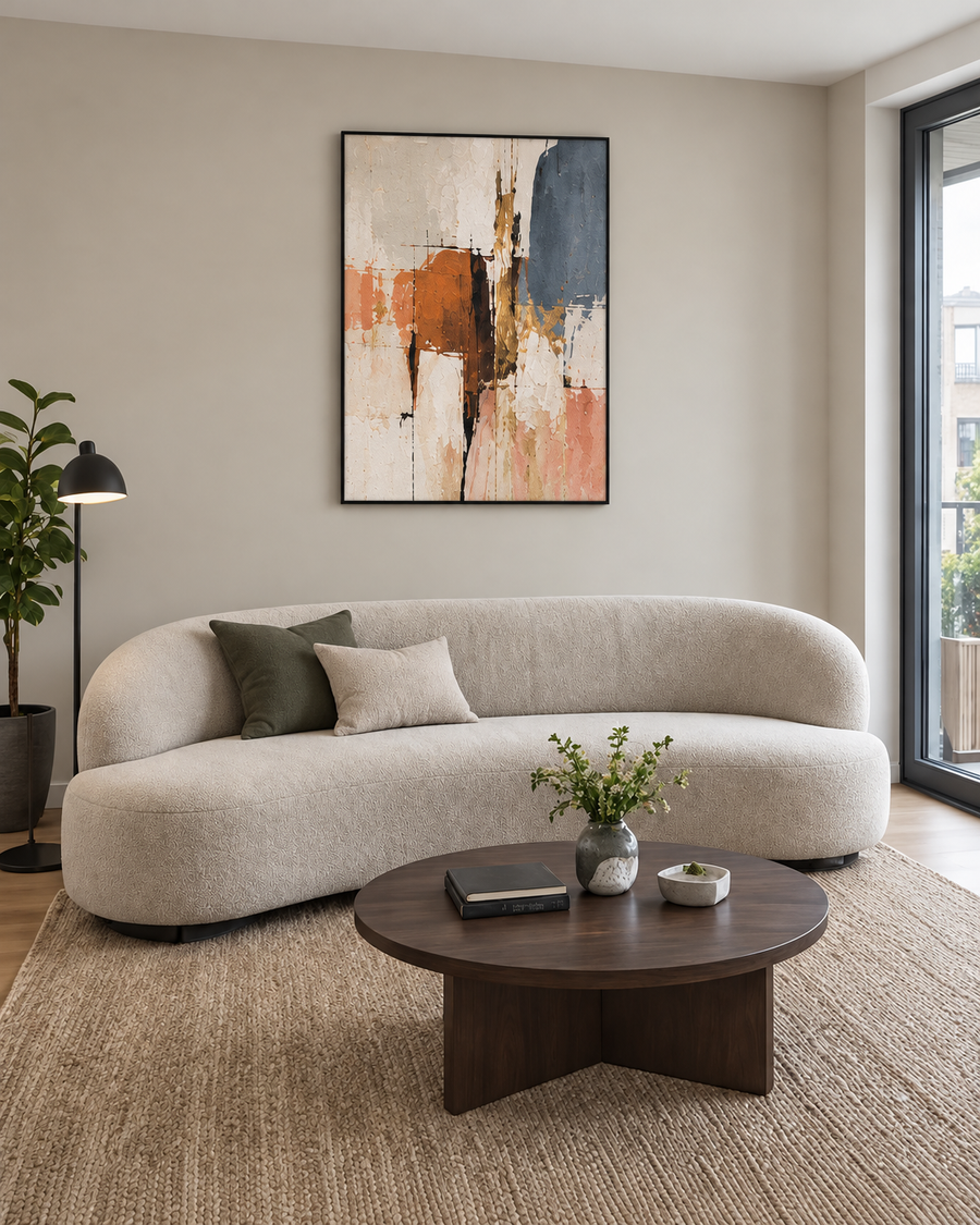 Handgemaltes Gemälde „Kupfer und Schiefer“ 90x120cm