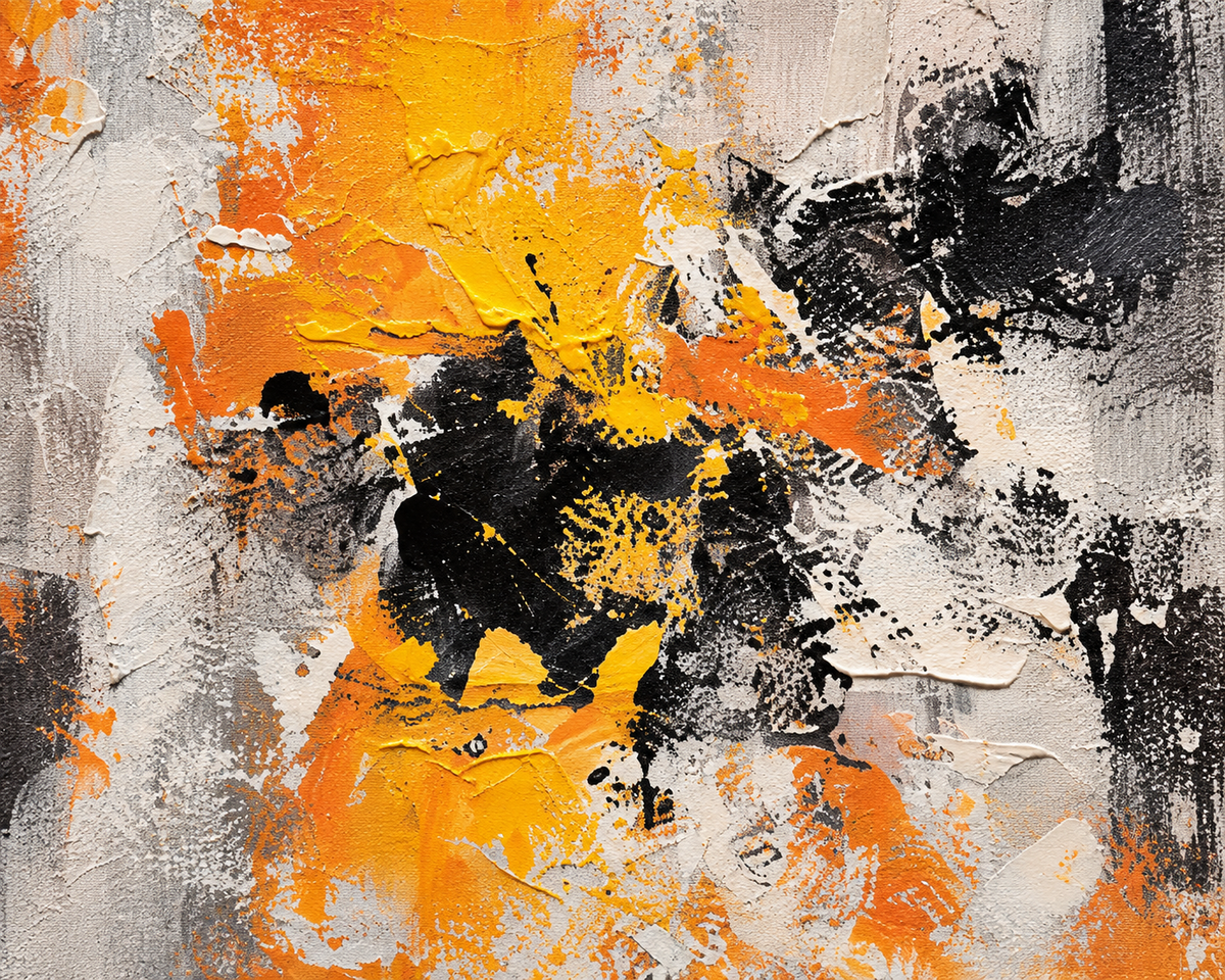 Handgemaltes Gemälde „Goldener Aufbruch“ 90x120cm