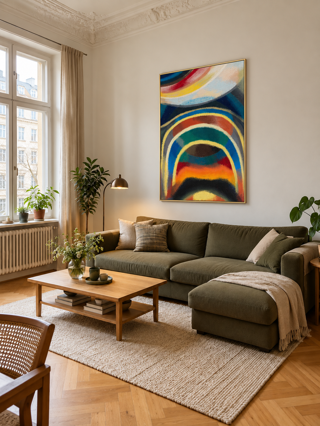 Handgemaltes Gemälde „Abendgold“ 120x160cm