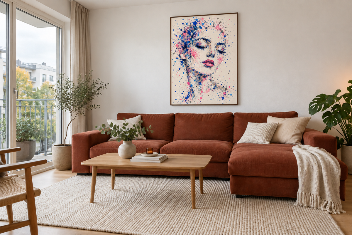 Handgemaltes Gemälde „Farben der Stille“ 90x120cm