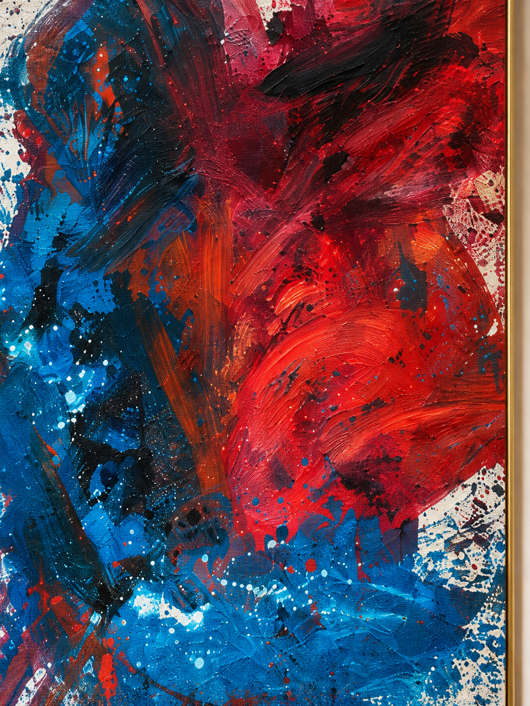 Handgemaltes Gemälde „Glut und Tiefe“ 120x160cm