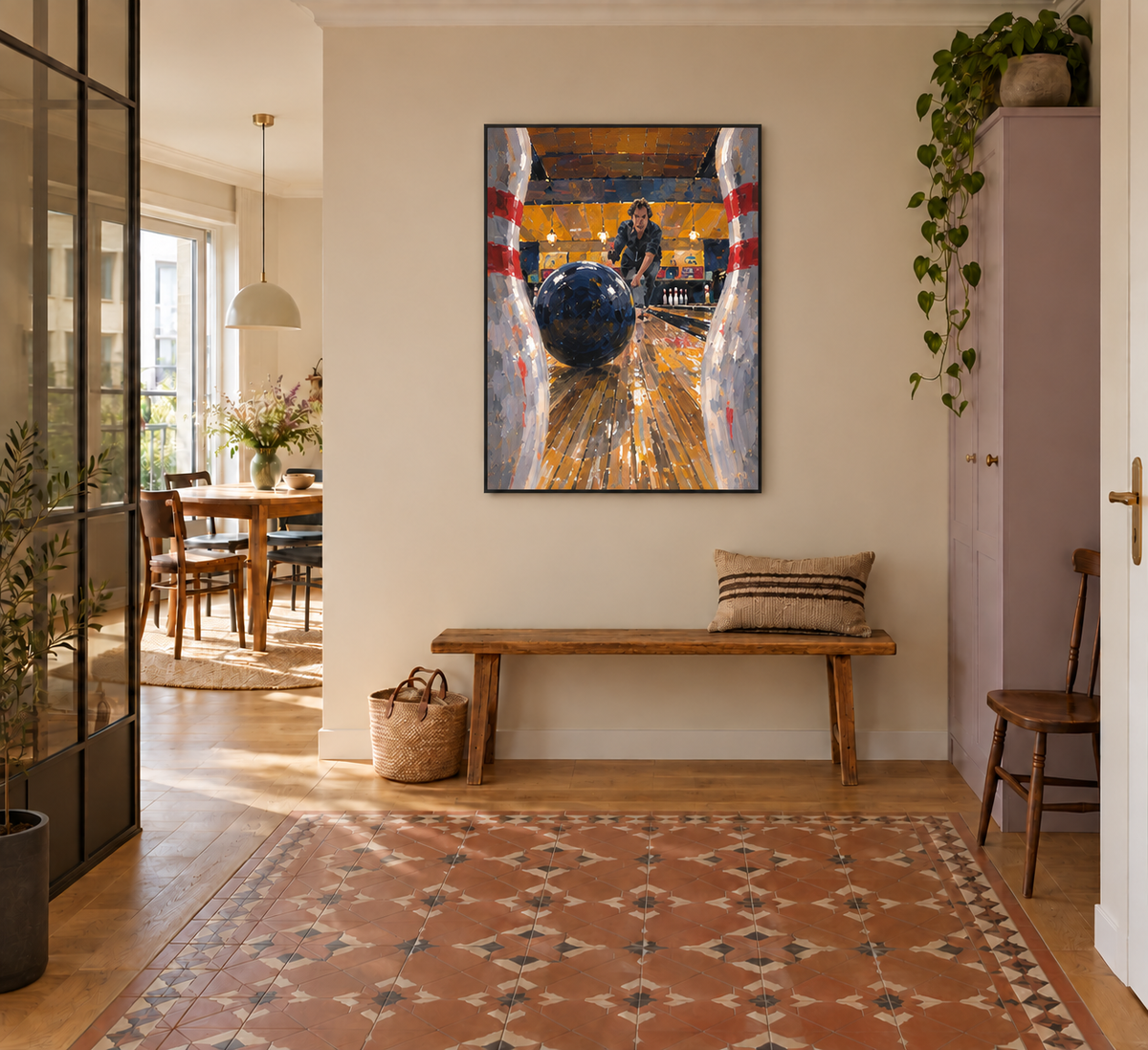 Handgemaltes Gemälde „Kurz vor dem Strike“ 90x120cm