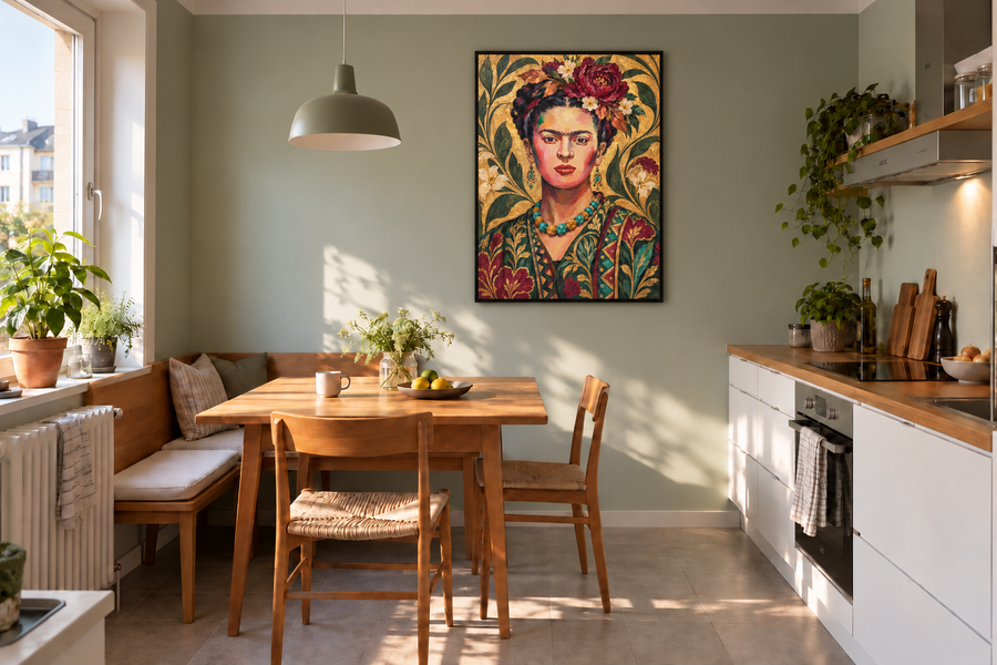 Handgemaltes Gemälde „Mexikanische Muse“ 90x120cm