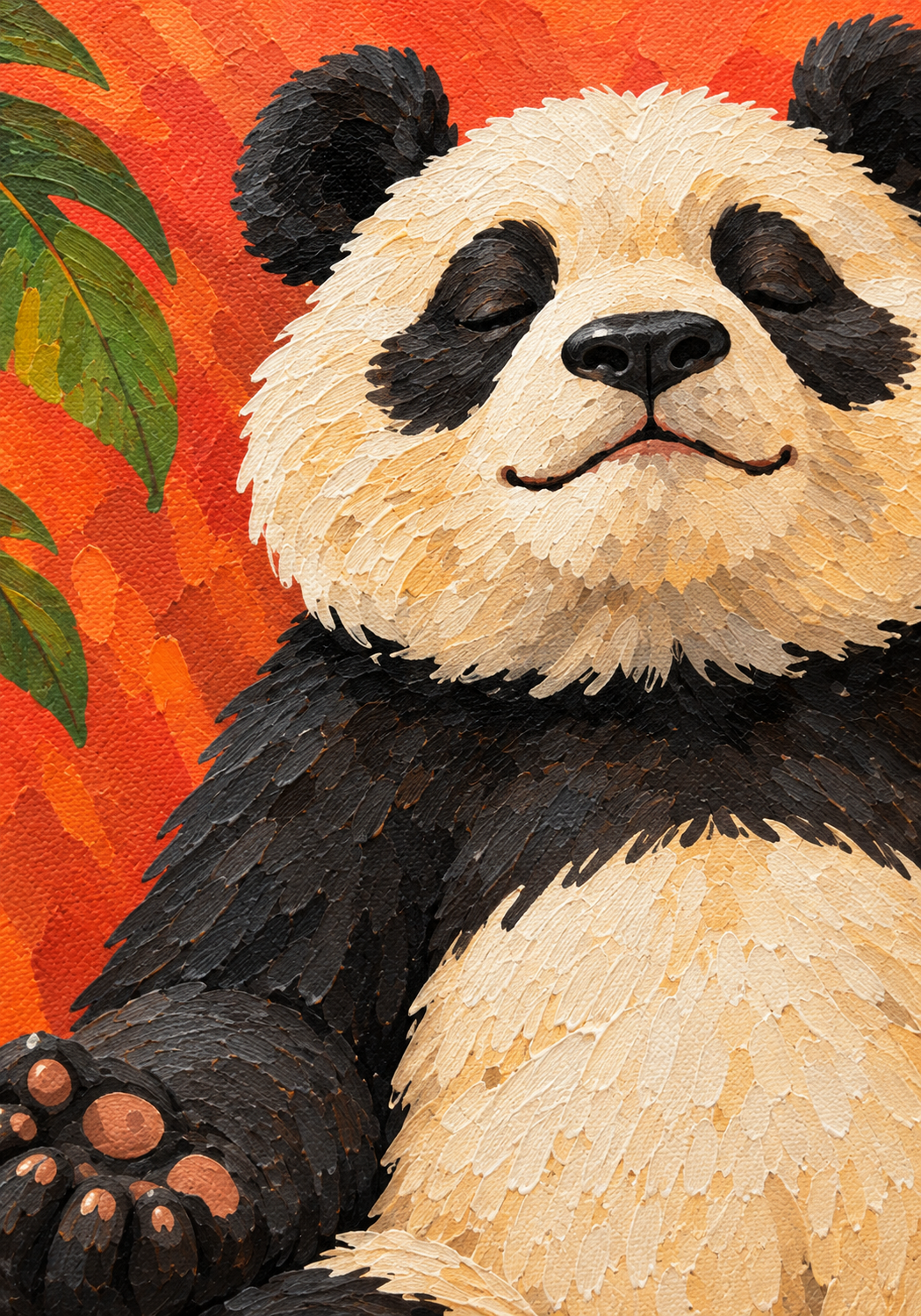 Yoga-Panda „Ganz entspannt“ – Acrylbild 70 × 100 cm