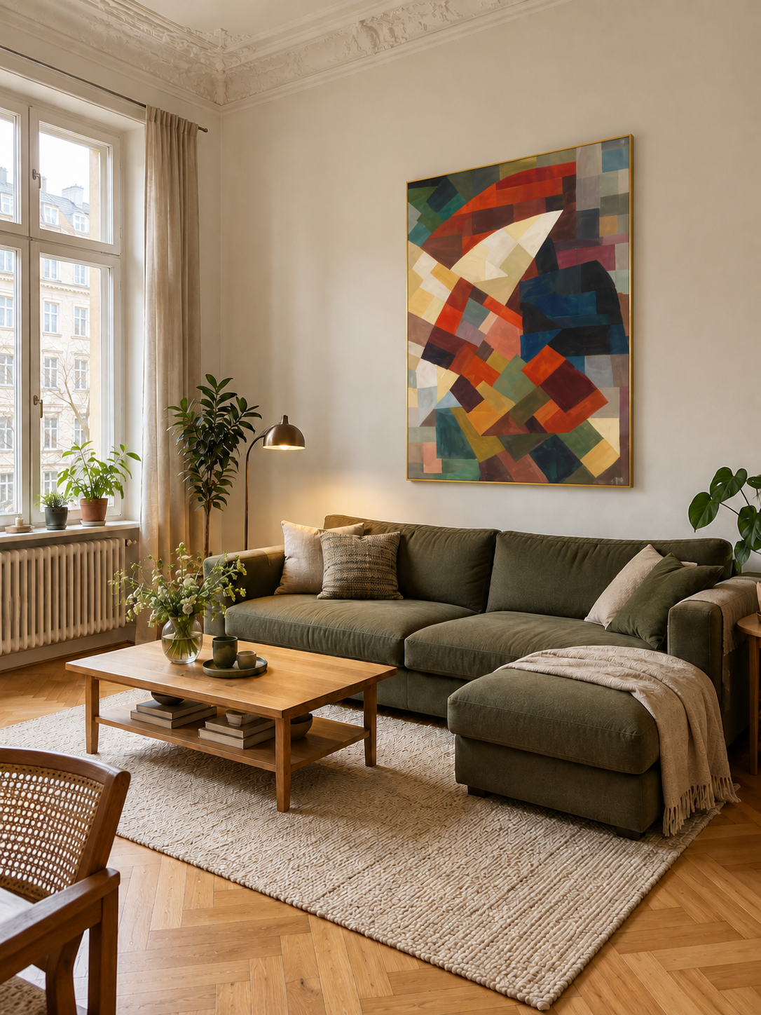 Handgemaltes Gemälde „Farben in Bewegung“ 120x160cm