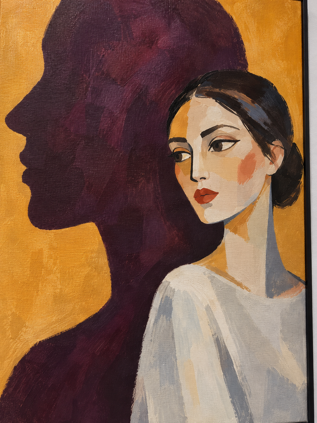 Handgemaltes Gemälde 'Im eigenen Schatten' 90x120cm