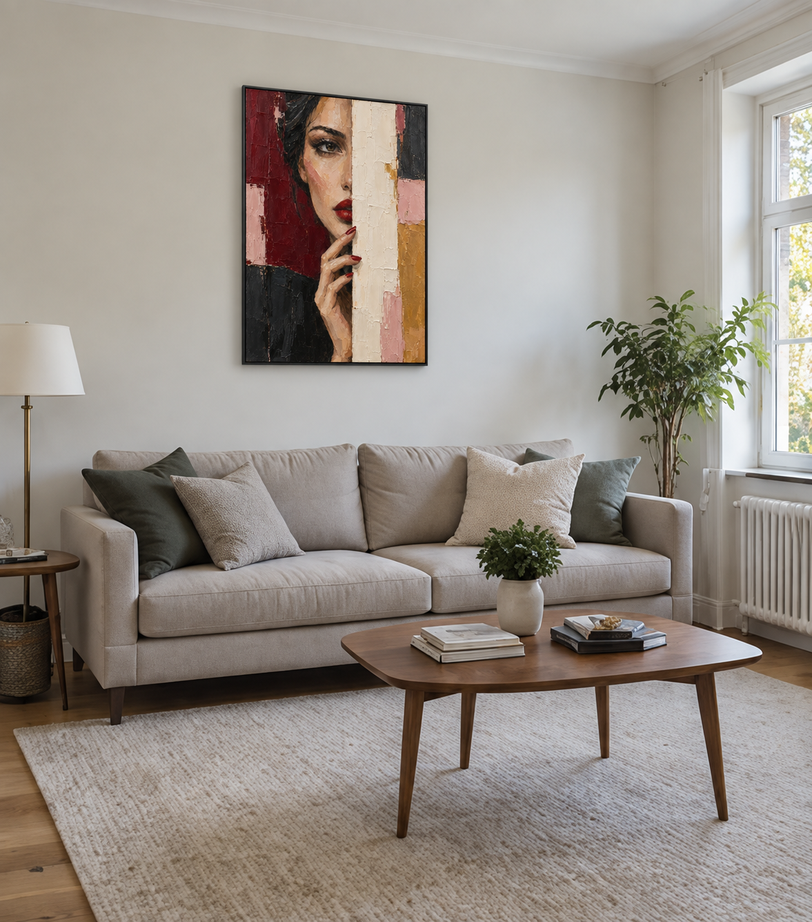 Handgemaltes Gemälde 'Die verborgene Hälfte' 90x120cm