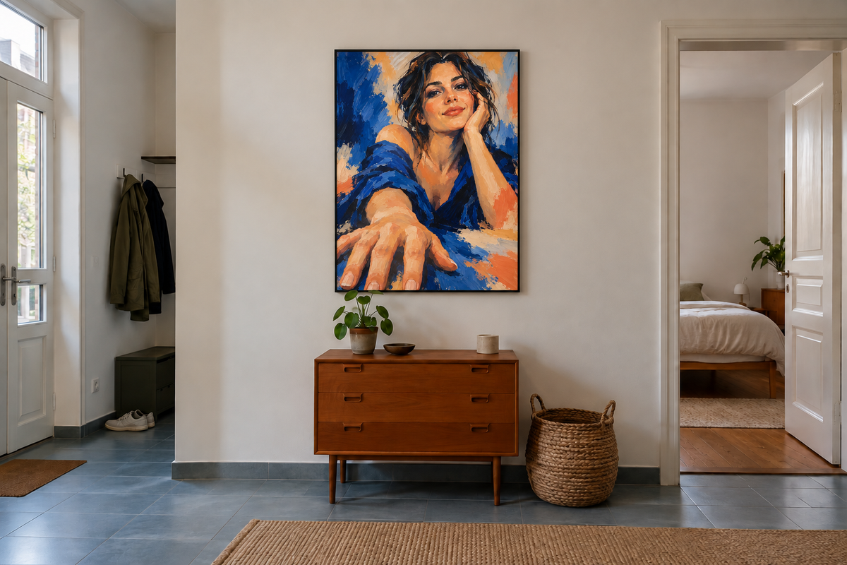 Handgemaltes Gemälde „Ganz nah“ 90x120cm