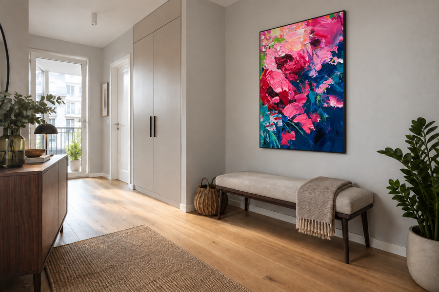Handgemaltes Gemälde „Blütenrausch“ 90x120cm