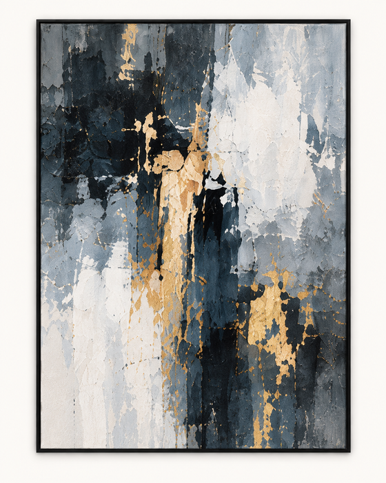 Handgemaltes Gemälde „Mitternachtsgold“ 90x120cm