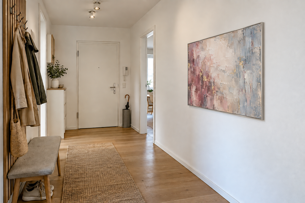 Handgemaltes Gemälde 'ein Traum in Rosa' 100x100cm