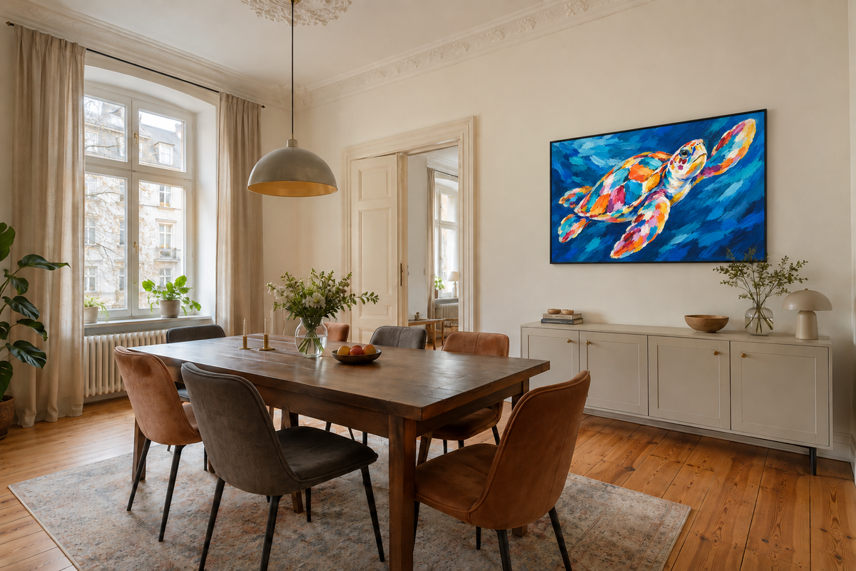 Handgemaltes Gemälde „Meeresreise“ 80x120cm