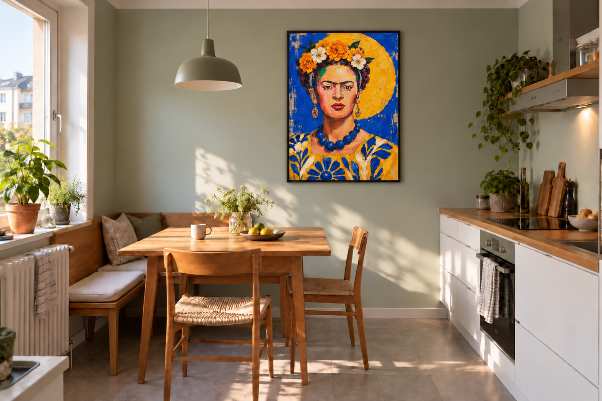 Handgemaltes Gemälde „Sonnengelb“ 90x120cm