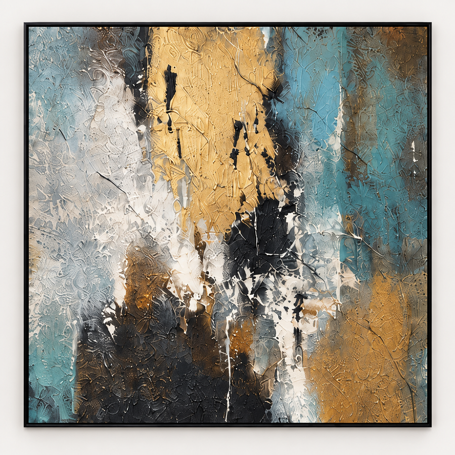 Handgemaltes Gemälde „Zwischen Erde und Meer“ 100x100cm