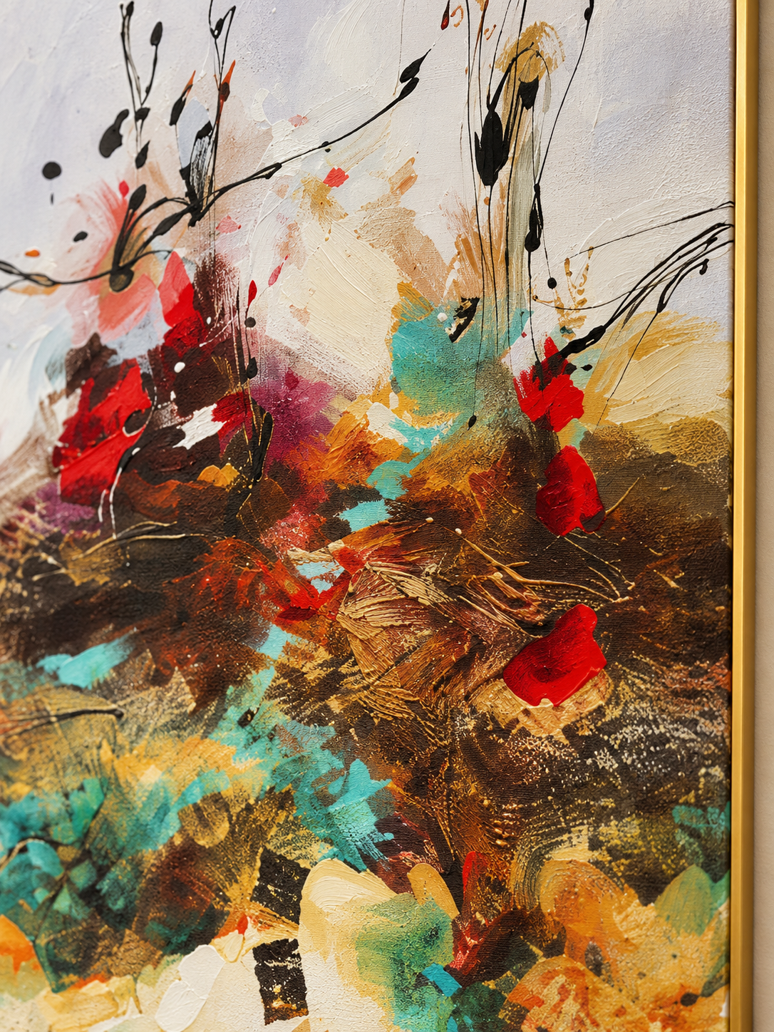 Handgemaltes Gemälde „Wilder Garten“ 120x160cm