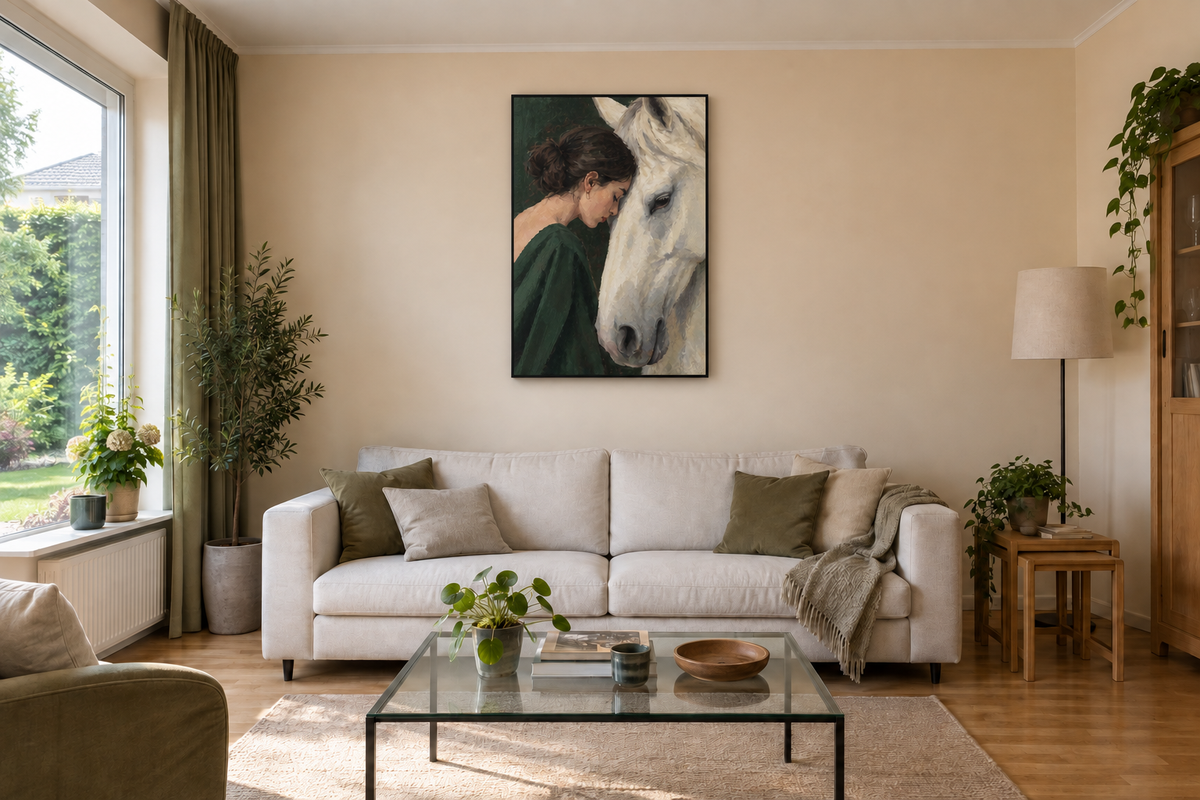 Handgemaltes Gemälde 'Stille Verbundenheit' 90x120cm
