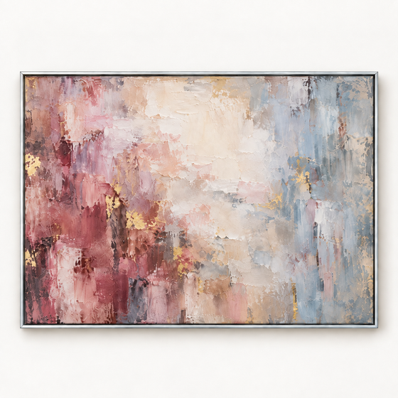 Handgemaltes Gemälde 'ein Traum in Rosa' 100x100cm