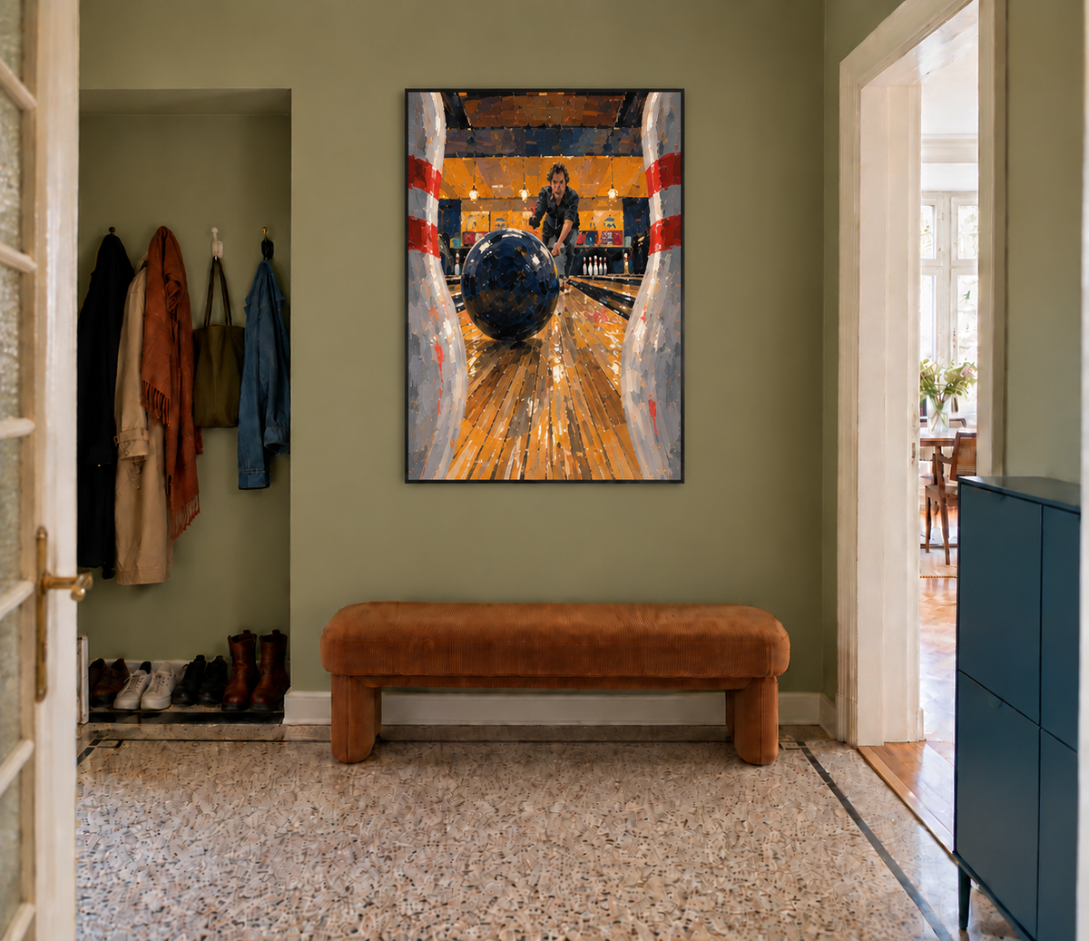Handgemaltes Gemälde „Kurz vor dem Strike“ 90x120cm