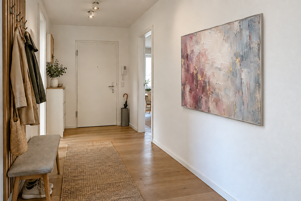 Handgemaltes Gemälde 'ein Traum in Rosa' 100x100cm