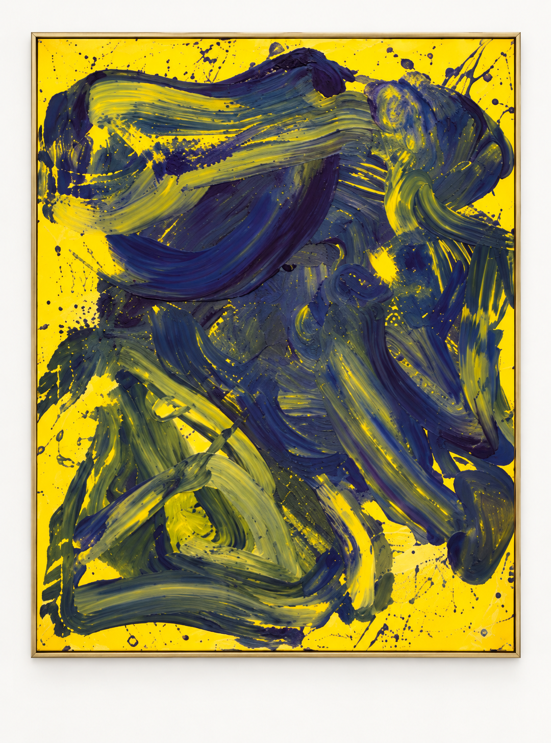 Handgemaltes Gemälde „Gelber Wirbel“ 120x160cm