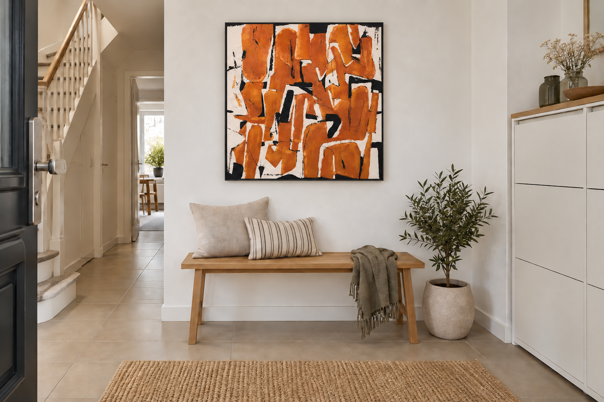 Handgemaltes Gemälde „Rhythmus der Erde“ 100x100cm