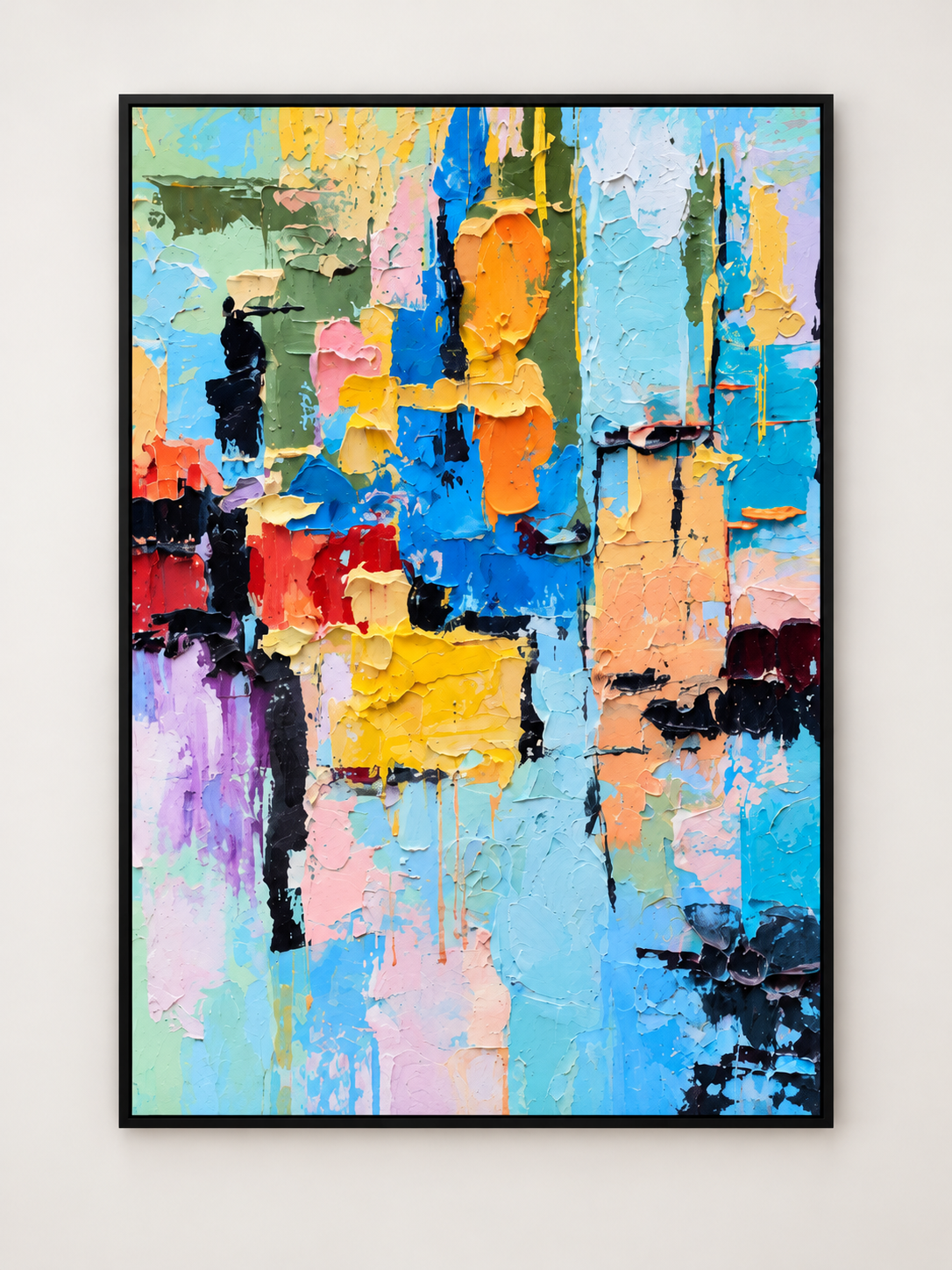 Handgemaltes Gemälde „Farben ohne Grenzen“ 90x120cm