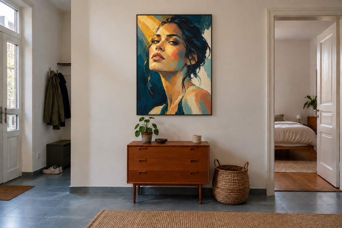 Handgemaltes Gemälde „Im goldenen Licht“ 90x120cm