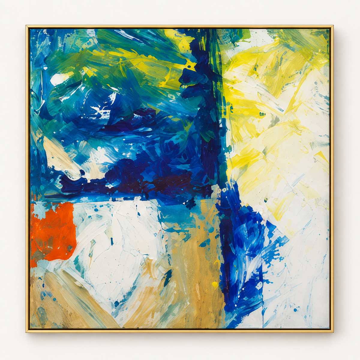 Handgemaltes Gemälde 'Himmel in Bewegung' 100x100cm