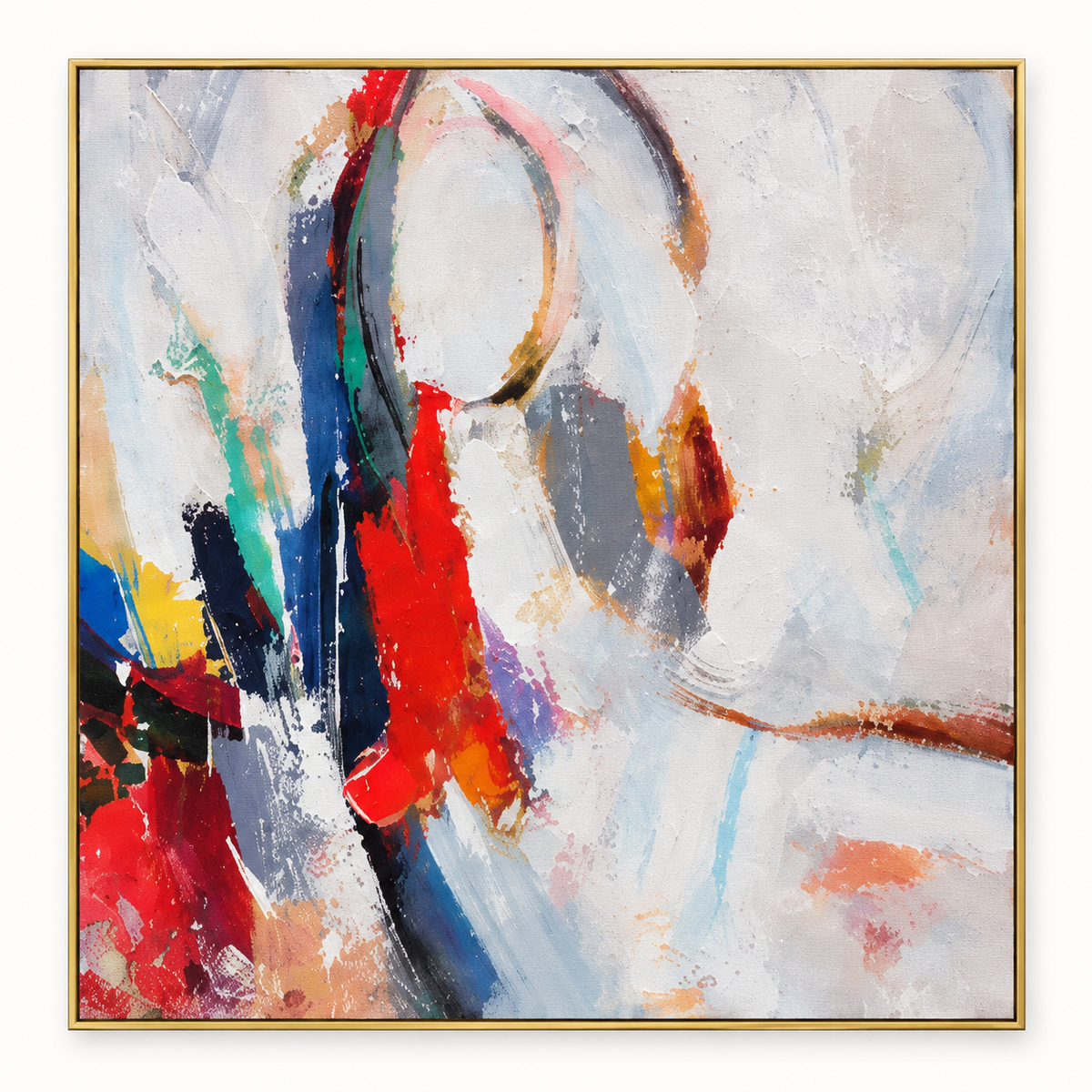 Handgemaltes Gemälde 'Farben im Aufbruch' 100x100cm
