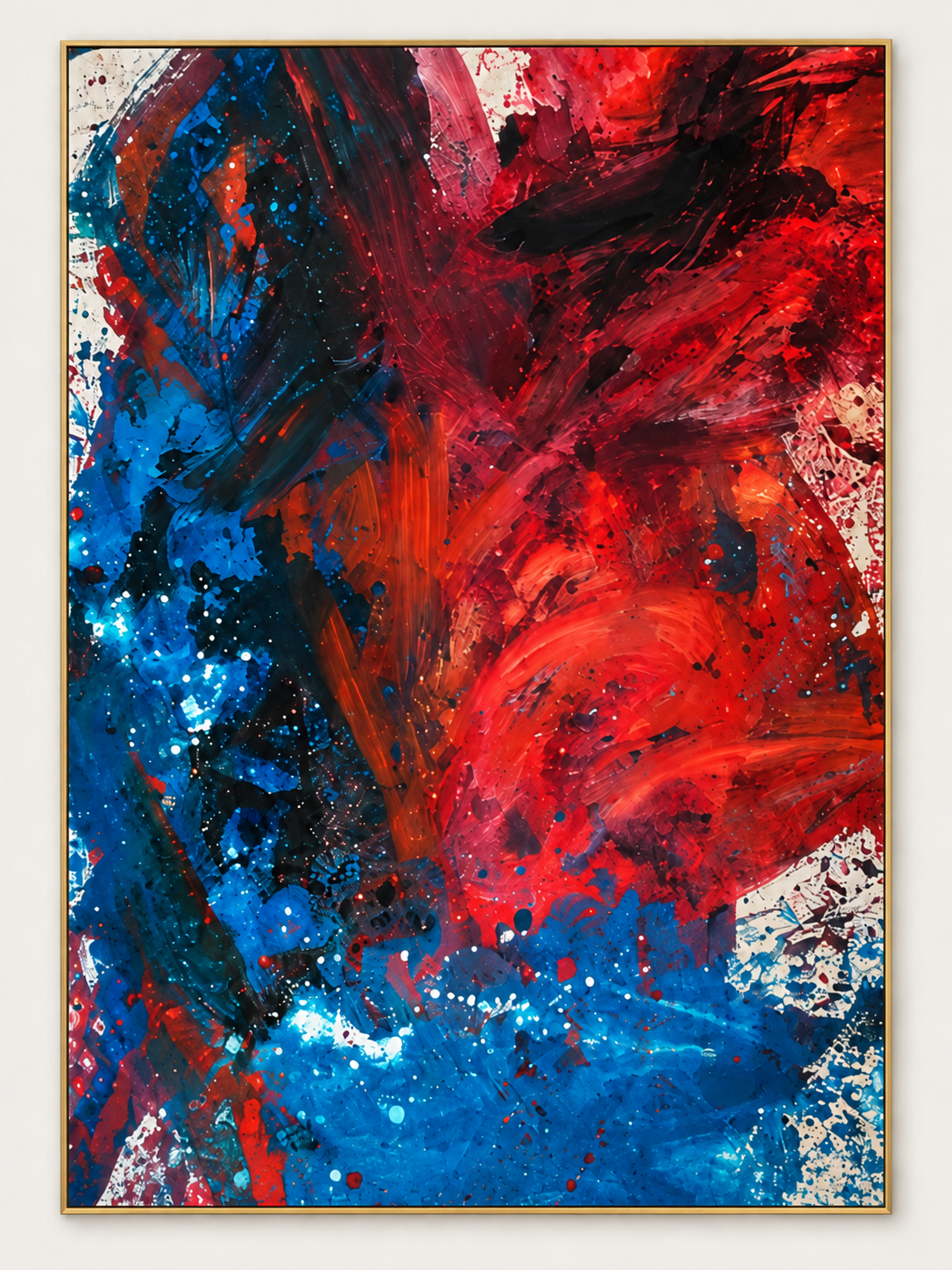 Handgemaltes Gemälde „Glut und Tiefe“ 120x160cm