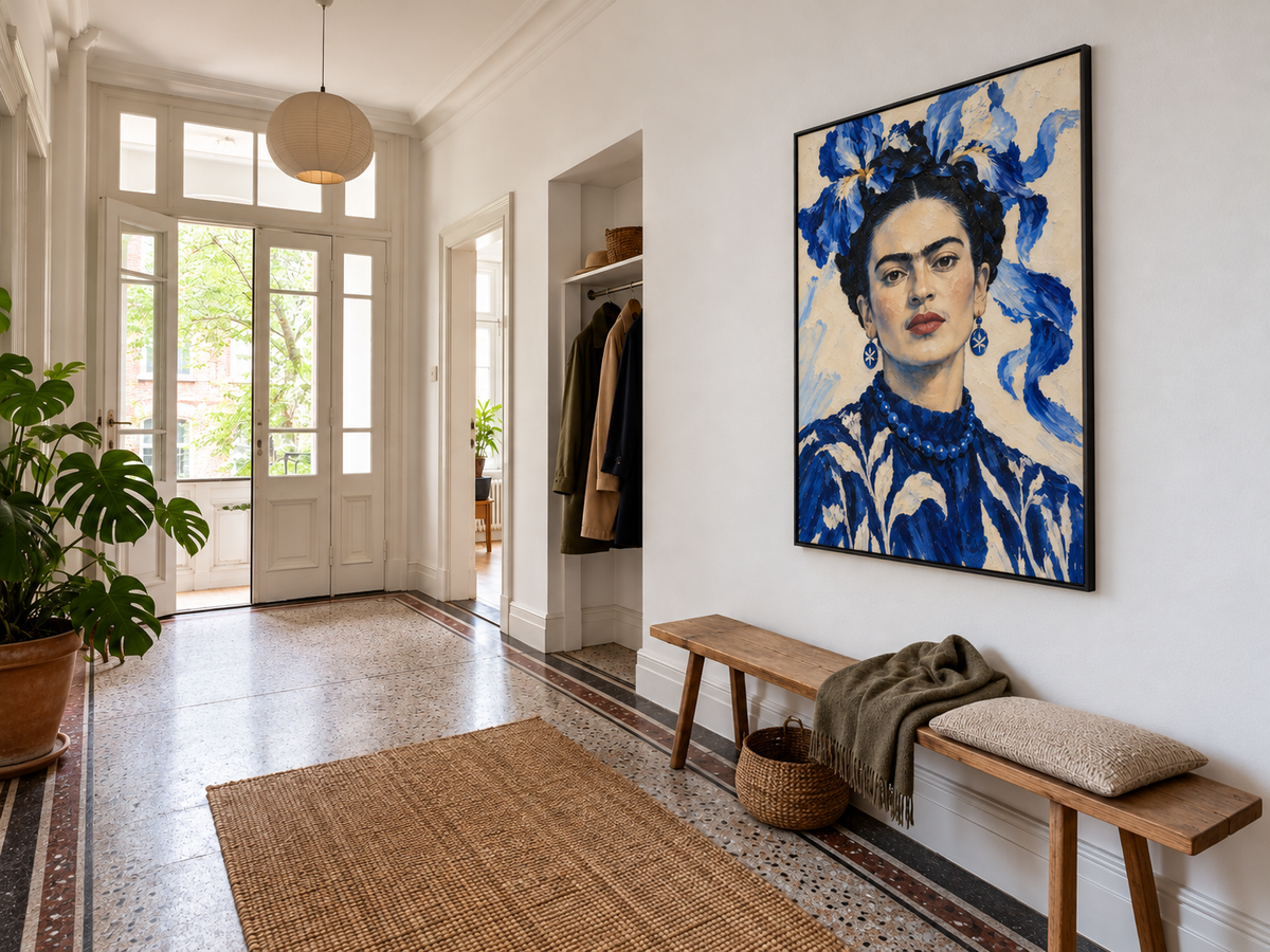 Handgemaltes Gemälde „Blaue Muse“ 90x120cm