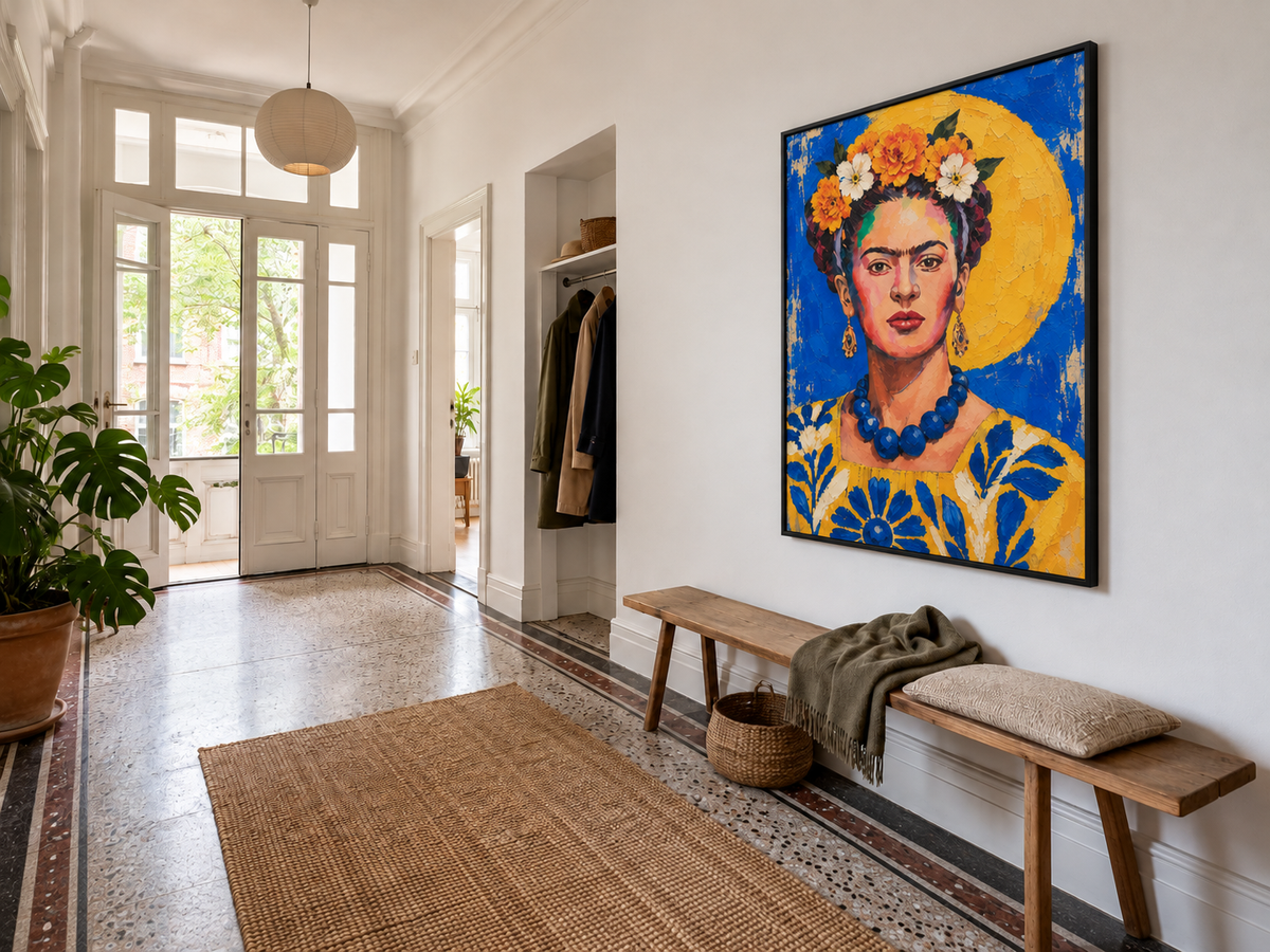 Handgemaltes Gemälde „Sonnengelb“ 90x120cm