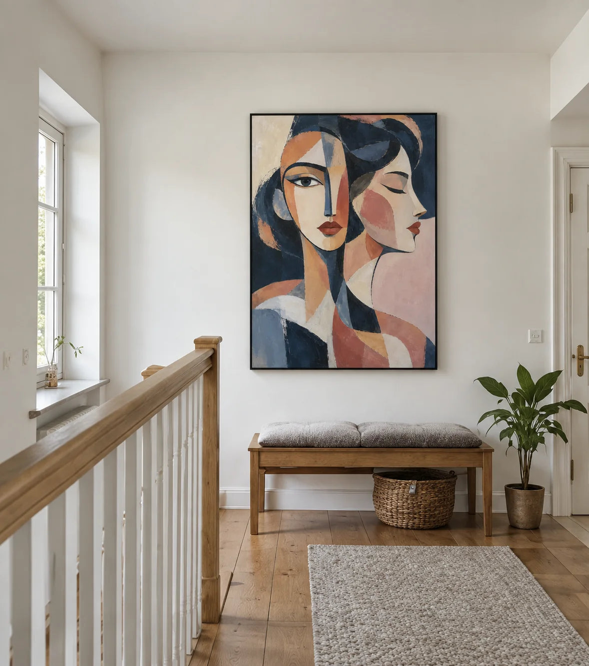 Handgemaltes Gemälde 'Geteilte Identität' 90x120cm