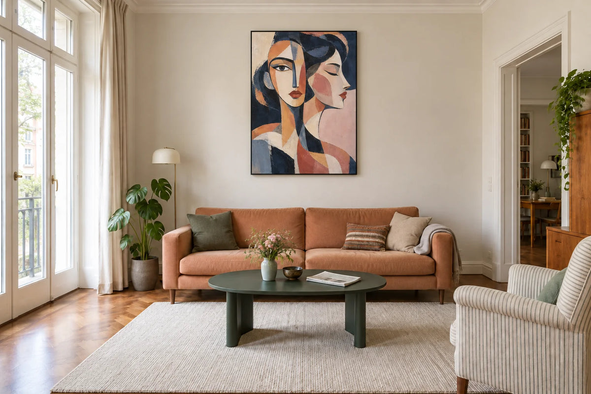 Handgemaltes Gemälde 'Geteilte Identität' 90x120cm