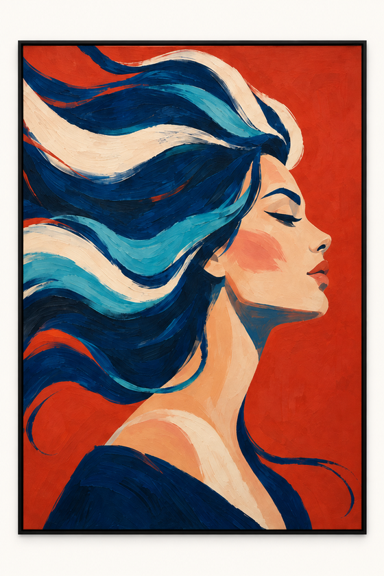 Handgemaltes Gemälde „Frei im Wind“ 90x120cm