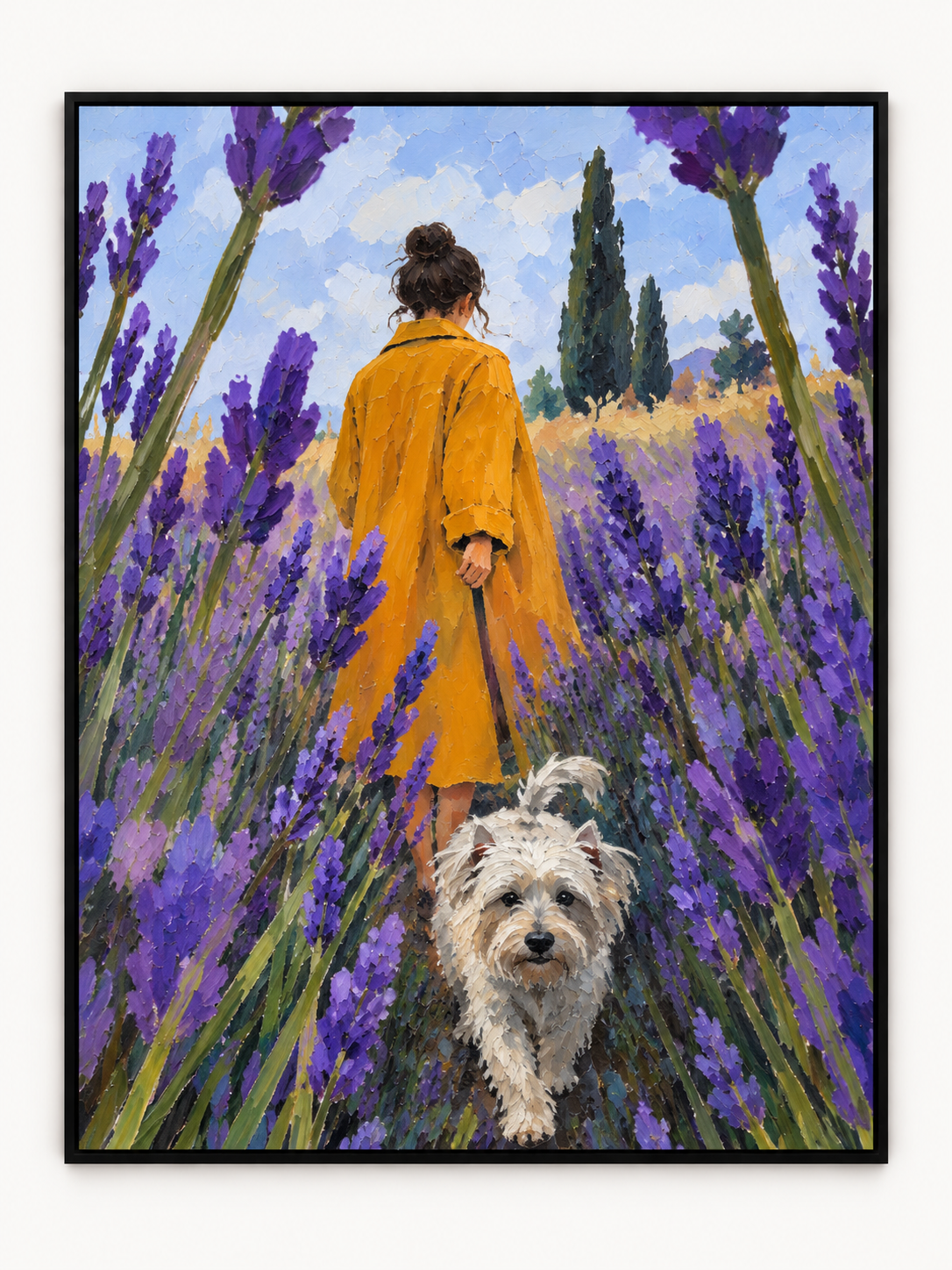 Handgemaltes Gemälde 'Lavendelweg' 90x120cm