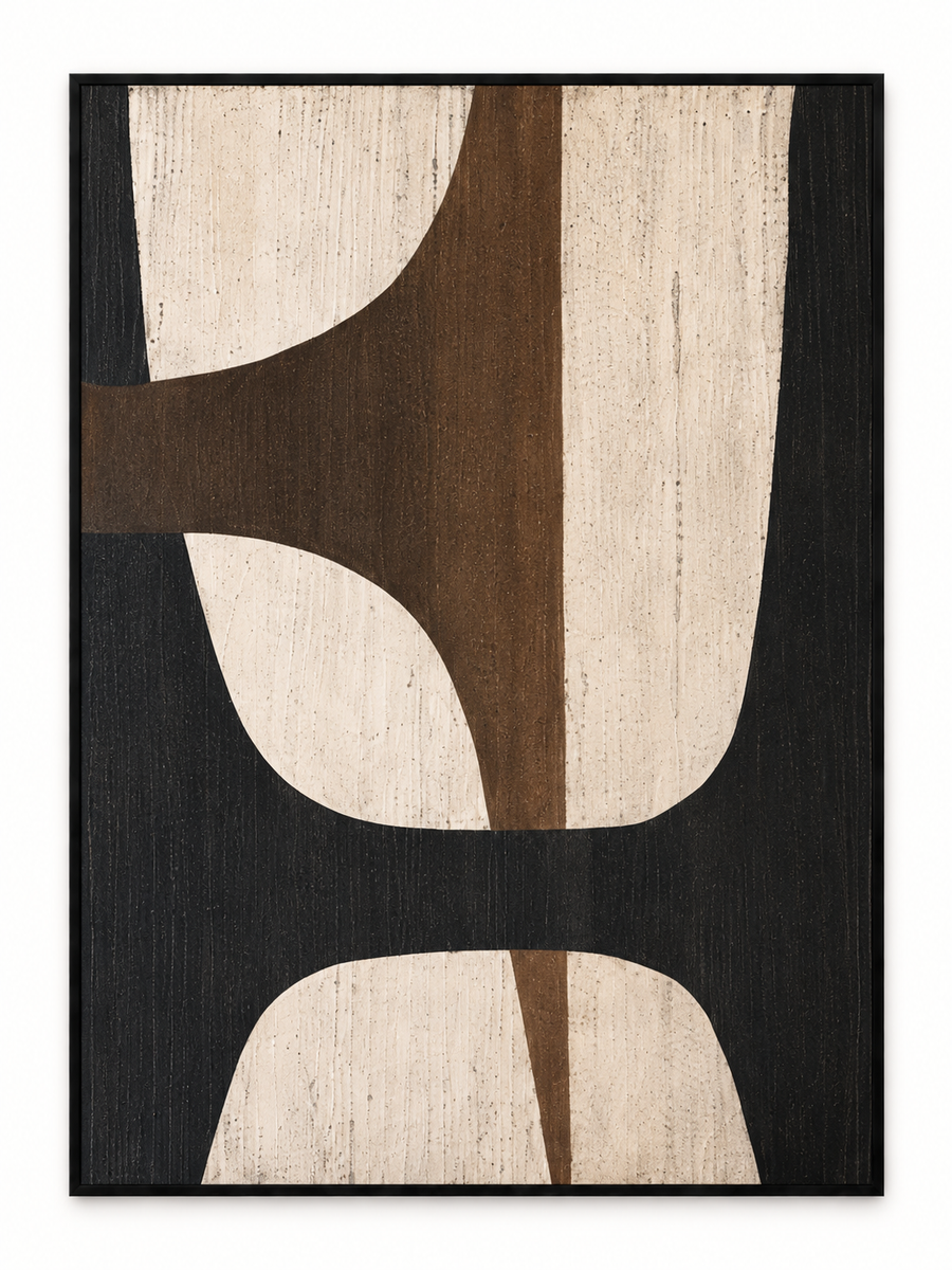 Handgemaltes Gemälde „Formen in Balance“ 90x120cm