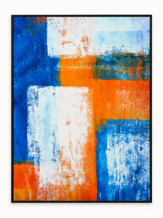 Handgemaltes Gemälde „Kreuzung der Farben“ 90x120cm