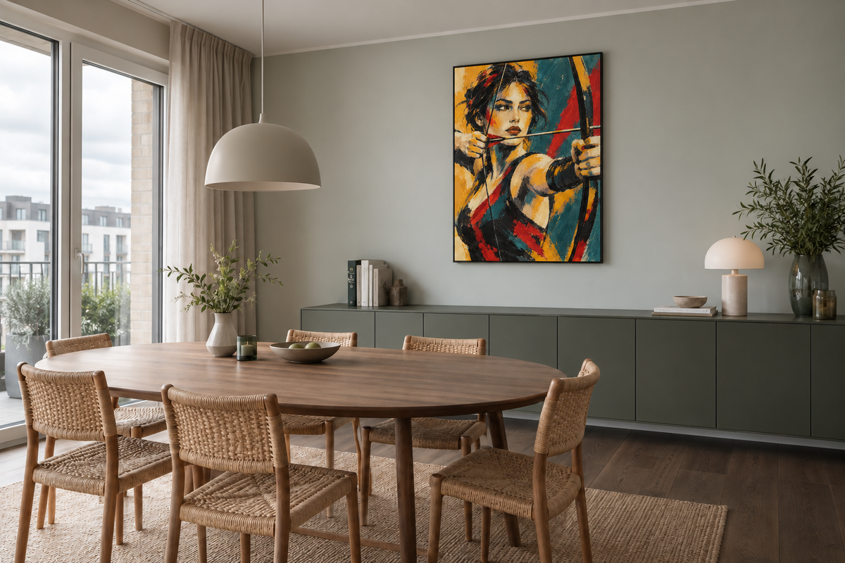 Handgemaltes Gemälde „Zielsicher“ 90x120cm