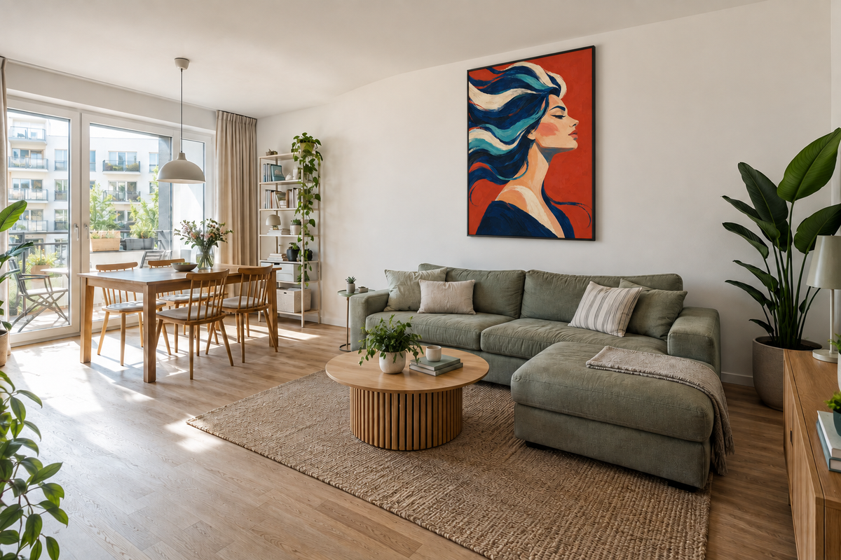 Handgemaltes Gemälde „Frei im Wind“ 90x120cm