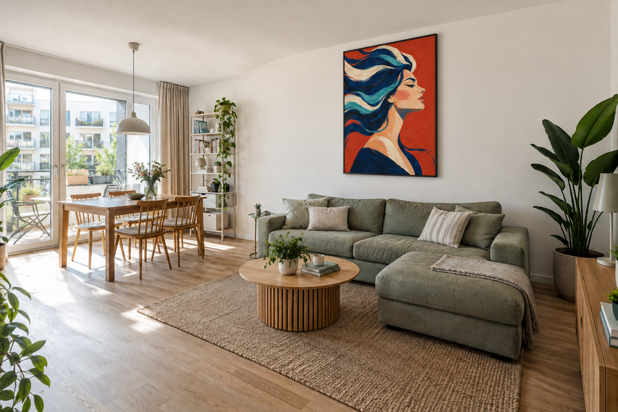 Handgemaltes Gemälde „Frei im Wind“ 90x120cm