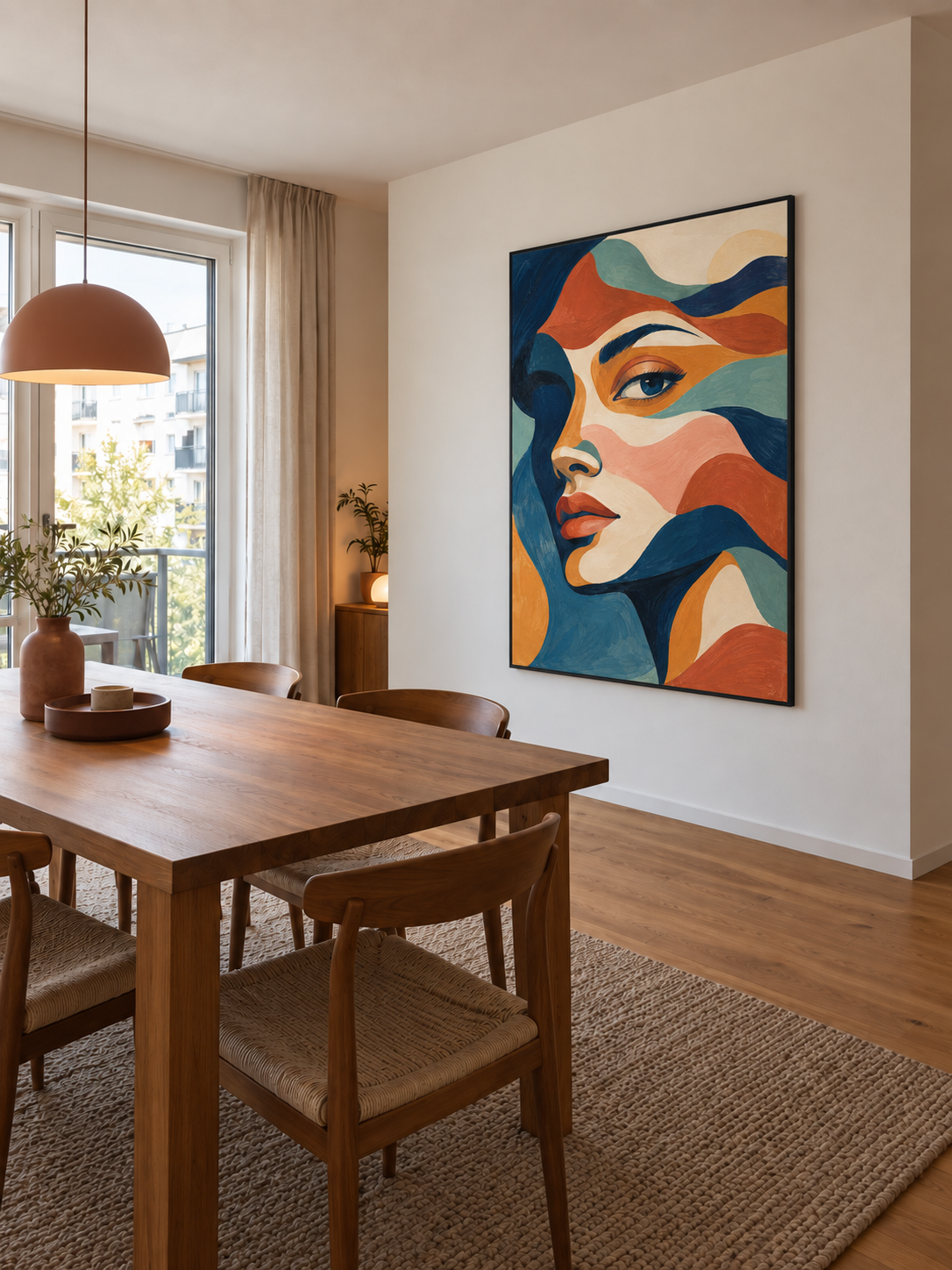 Handgemaltes Gemälde „In sanften Wellen“ 90x120cm