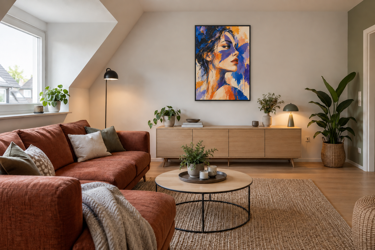 Handgemaltes Gemälde „Blick in die Ferne“ 90x120cm