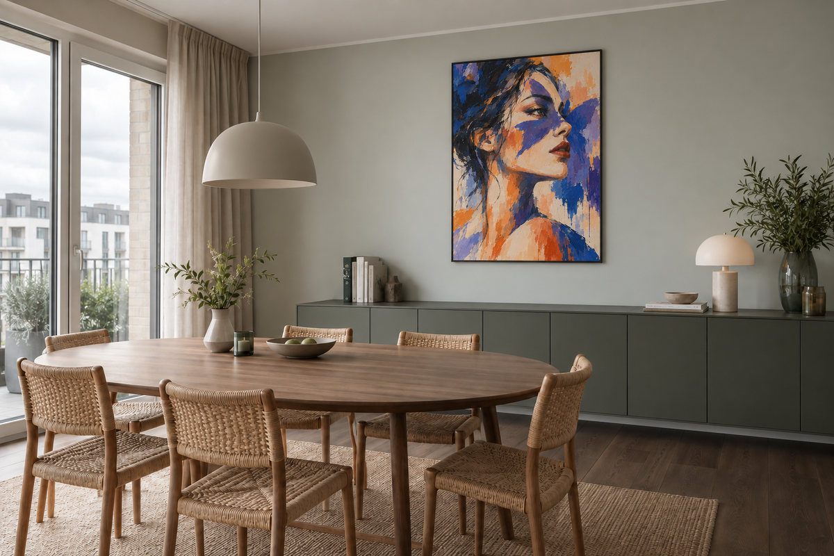 Handgemaltes Gemälde „Blick in die Ferne“ 90x120cm