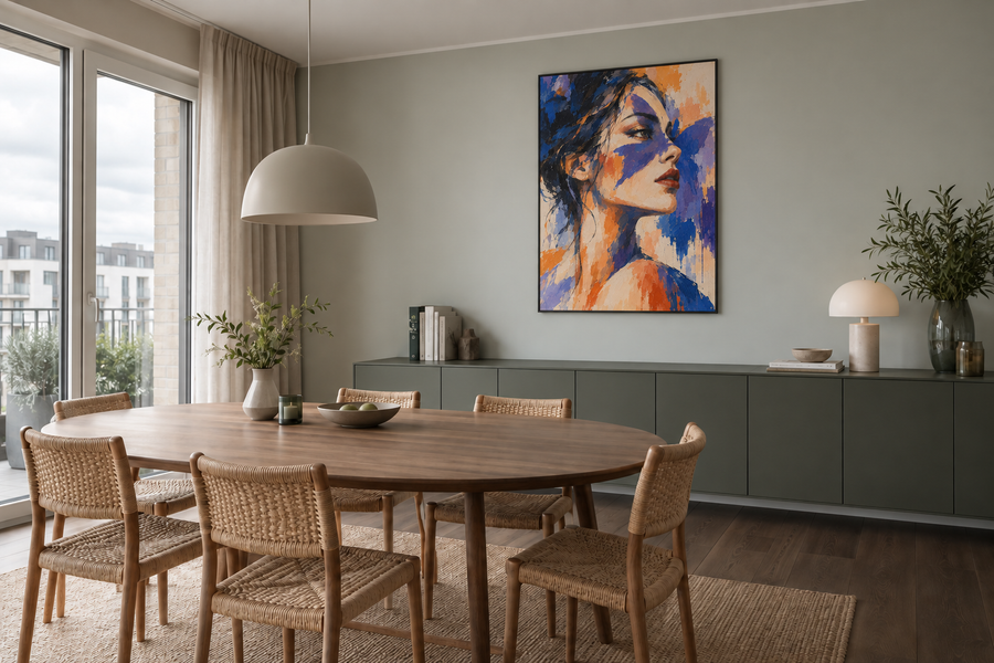 Handgemaltes Gemälde „Blick in die Ferne“ 90x120cm